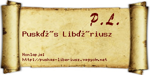 Puskás Libériusz névjegykártya