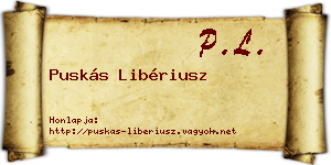 Puskás Libériusz névjegykártya